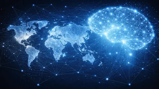 無数の光点でつながる、デジタルの世界地図